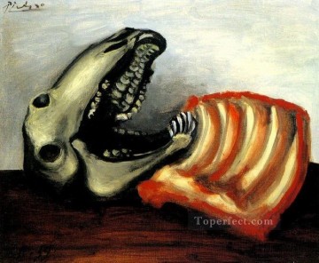 Naturaleza muerta con calavera de oveja 1939 cubista Pablo Picasso Pinturas al óleo